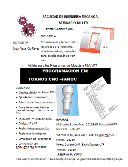 Programacion En Tornos Cnc Fanuc Facultad De Ingenieria Mecanica