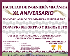 Convivio Deportivo y Juegos Bufo (Aniversario de la Facultad de Ingeniería Mecánica)