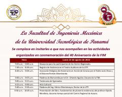 Actividades en Conmemoración del 40 Aniversario de la FIM